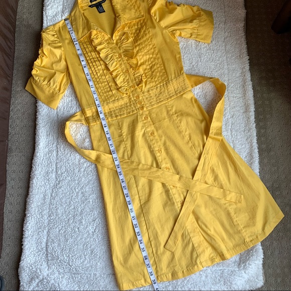 BNWOT Vintage Antilia Femme Yellow Tuxedo Dress - Picture 13 of 13